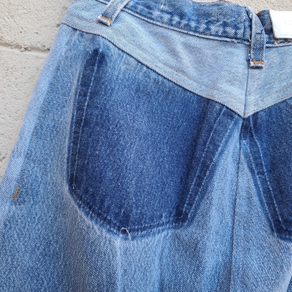 RE/DONE with Levi's | Two-tone Denim Mini Skirt - Picture 9 of 14